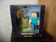 2015 MINECRAFT MINING STEVE 5" FIGURE W/PICKAXE RARE NEW IN BOX