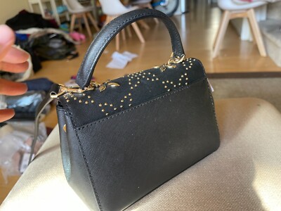 Michael Kors Ava Extra-Small black Studded Crossbody 32T7GAVC5U
