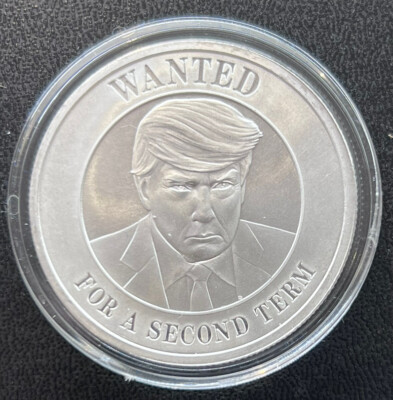 トランプ WANTED NEW* 1 Oz Silver Trump “WANTED” for A Second Term mug Shot