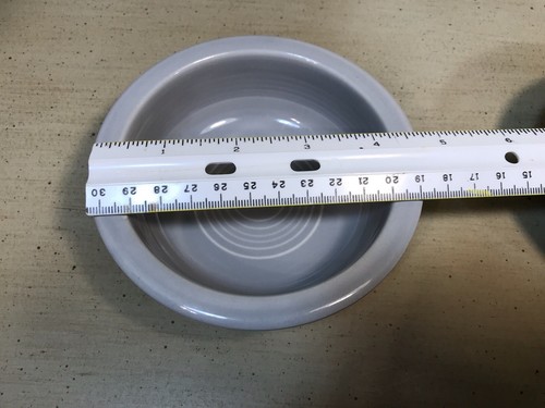 Vintage Fiestaware Gray 4.75" Nappy Fruit Sauce Dessert Bowl HLC Fiesta - Picture 7 of 7