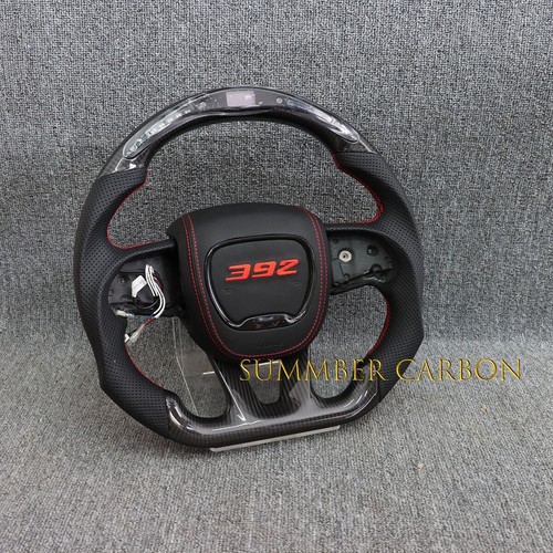 LED RPM Carbon Fiber Steering Wheel Fits Dodge Charger SRT RT 15+ Non-Heated - Picture 3 of 3