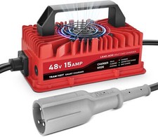 Golf Cart Charger 15 Amp 48 Volt Club Car DS  Precedent Lead Acid Battery 3-Pin