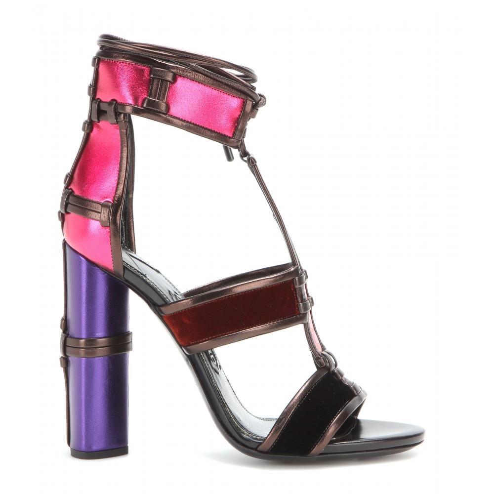 Auth NIB TOM FORD Patchwork Cage Sandals Metallic Velvet Strappy Heels Multi 39 Auth NIB TOM FORD Patchwork Cage Sandals Metallic Velvet Strappy Heels Multi 39