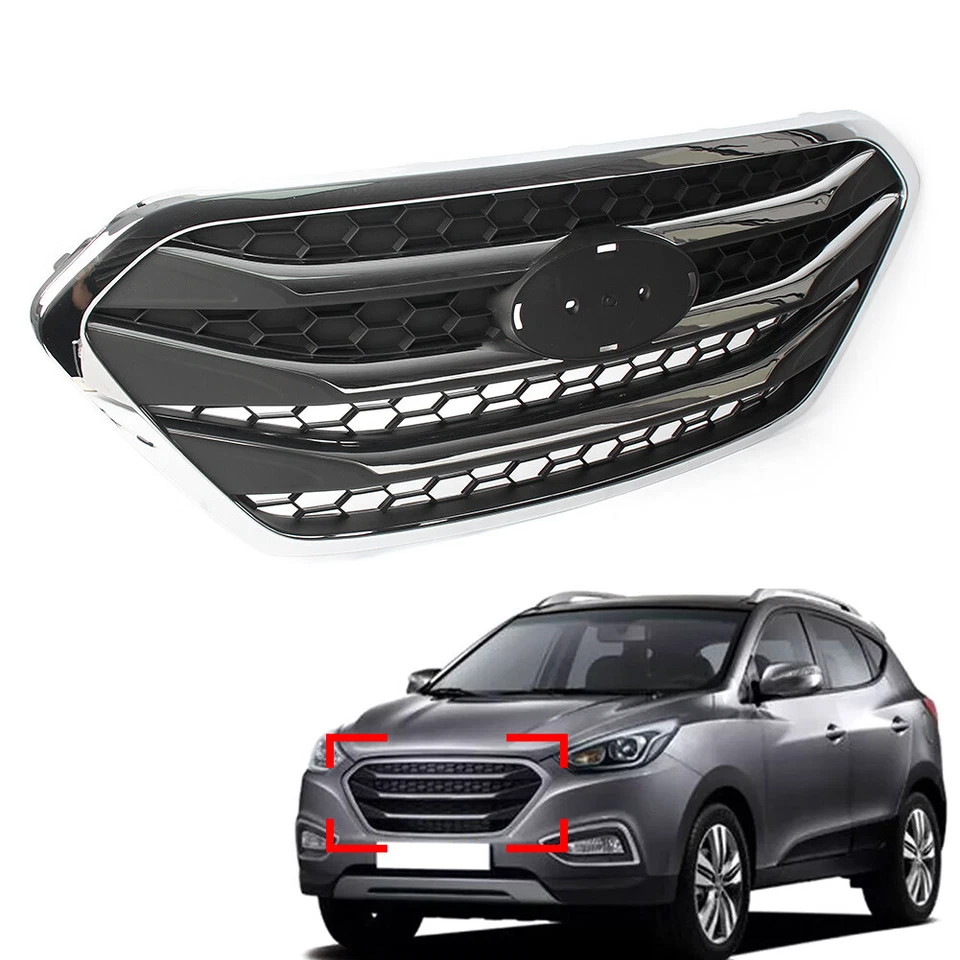 Parrilla superior delantera para Hyundai Tucson ix35 2013-2016 Foto 2 de 4