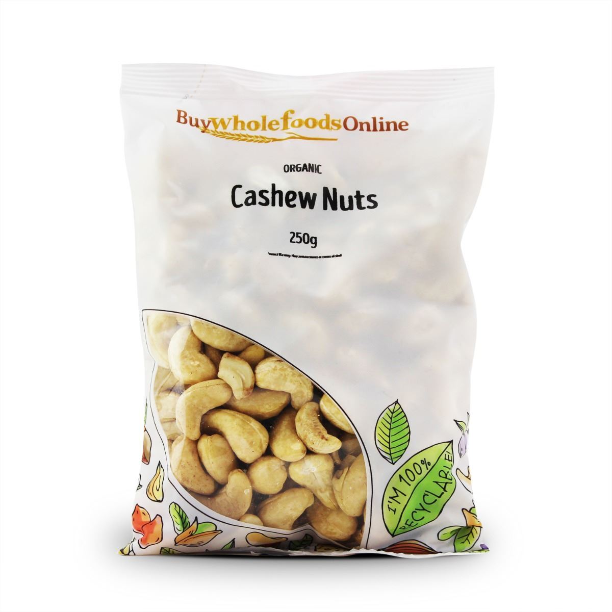 Organic Cashew Nuts 250g | BWFO | Free UK Mainland P&P