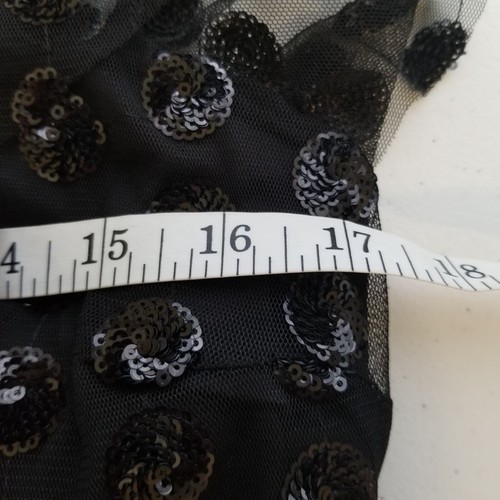Trixxi Mini dress Juniors XL Black Sequin Mesh Spaghetti Strap Party Event - Picture 4 of 10
