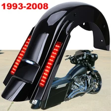CVO Stretched Rear Fender System w/ LED Light For Harley Touring Bagger Glide US