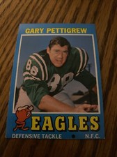 1971 Topps Philadelphia Eagles Gary Pettigrew Card Nrmt