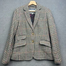 Joules Jacket UK 10 Brown Tweed Parade ASTER Houndstooth Country Hacking Blazer