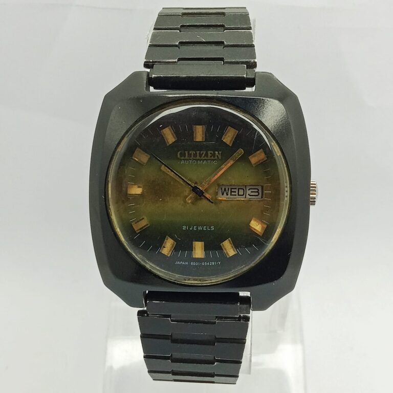 Citizen Blacky 6501 Day/Date Green Dial Vintage Men's Watch | eBay
