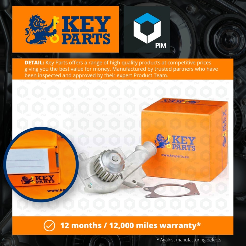 Water Pump fits FORD ESCORT Mk4, Mk5 1.3 86 to 94 Coolant KeyParts 1233205 New