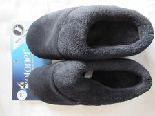 Isotoner Women's 7.5-8 Cozy Terry Hoodback Clog Slipper with Soft Memory Foam