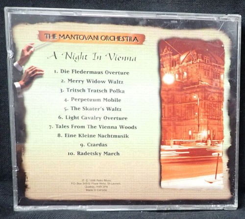 The Mantovani Orchestra - A Night in Vienna - Retro CD 1998 - Picture 2 of 3