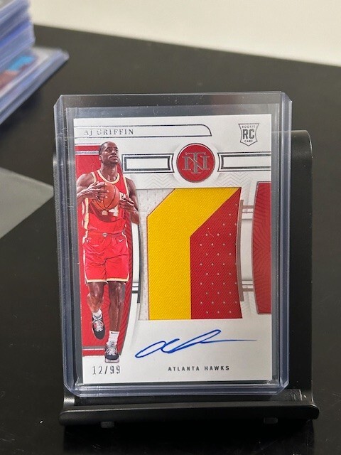 AJ Griffin 2022-23 Panini National Treasures /99 True RPA Patch Auto Rookie #103