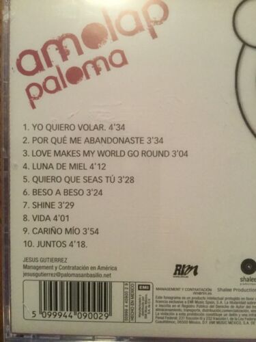 PALOMA SAN BASILIO - Amolap CD Sus Exitos Renovados IMPORT from Mexico 2012 - Picture 3 of 3