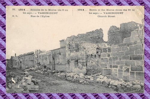 CPA 55 - Vassincourt - Street Church - 第 1/2 張圖片