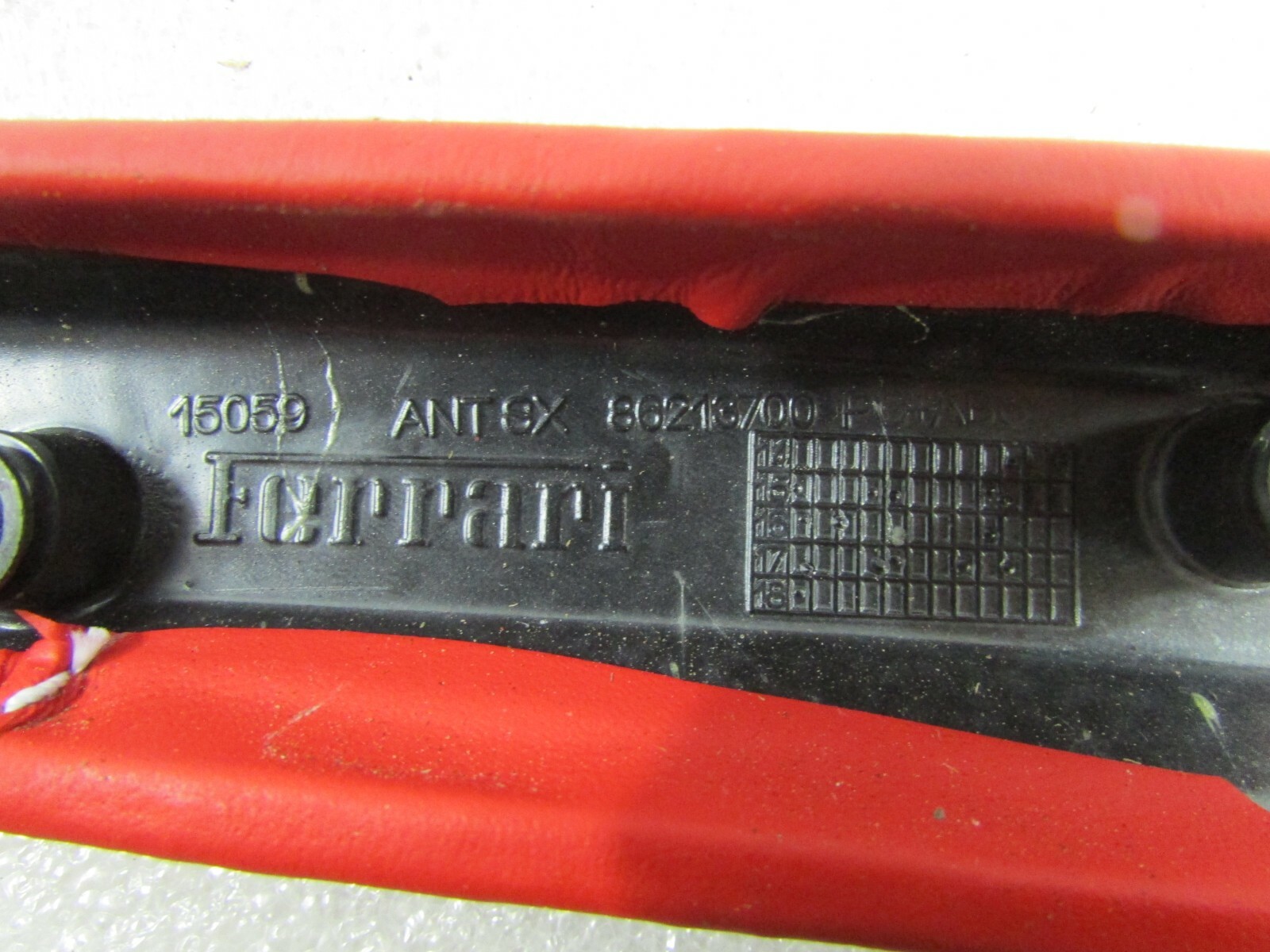 Ferrari 488, LH, Left Door Interior Leather Pull Handle, Used, P/N 86916700