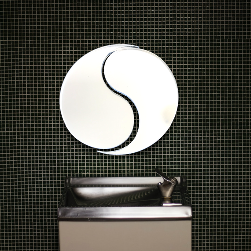 Yin Yang Shaped Acrylic Mirrors, Bespoke Sizes & Engraving Services - Picture 3 of 6