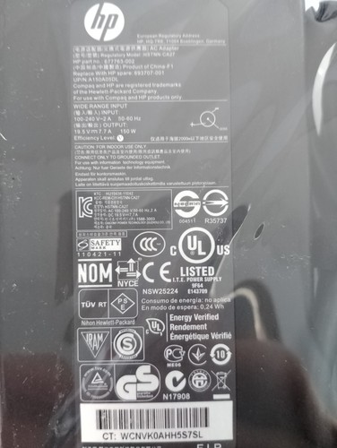 19.5V 7.7A 150W HP A150A05DL Chargeur AC Adaptateur Original 7.4mm * 5.0mm - Zdjęcie 6 z 14