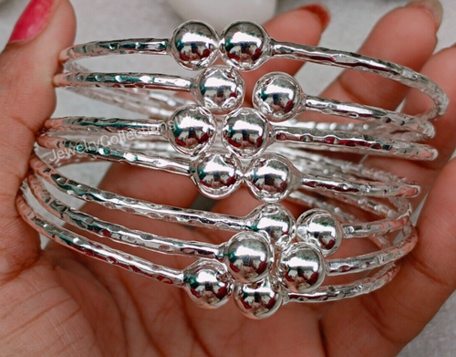 7er Set Armreifen Sterling Silber Armreifen dicke westindische Armreifen als Geschenk B233 - Bild 1 von 8