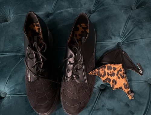 IRON FIST Walking In My Web Black Platform Oxford Shoes Womens US 9 UK 7 Gothic - Picture 10 of 11