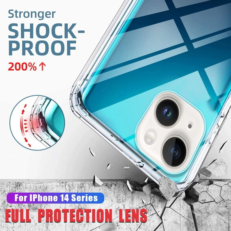 For iPhone 15 14 Pro Max 13 12 11 16 8 Clear ShockProof 360 Full Body Case Cover - Image 3 of 4