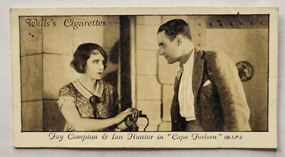 1931 Wills Cigarettes Cinema Stars #9 Fay Compton & Ian Hunter ''Cape Forlorn''