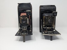 Kodak 1A Model D Folding Pocket Red Bellows, And No 3 Model H.