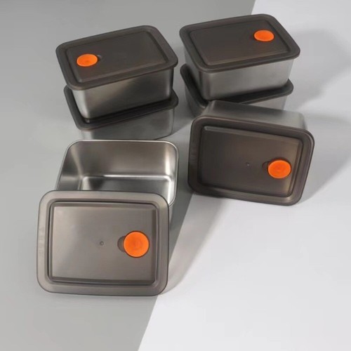 Leakproof Stainless Steel Fresh-keeping Box Rectangle Lunch Box Travel - Picture 6 of 11