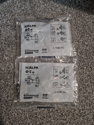 2x IKEA HJALPA Cabinet Standard Hinges Kitchen Cupboard Heavy Duty. 603