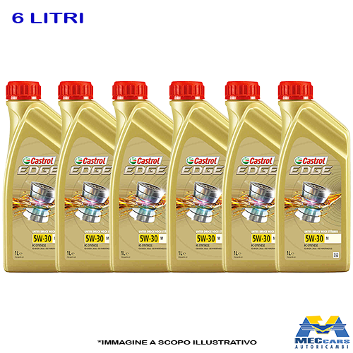 6 LITRI CASTROL EDGE 5W30 M OLIO MOTORE Longlife 04 BMW MercedesBenz ACEA C3