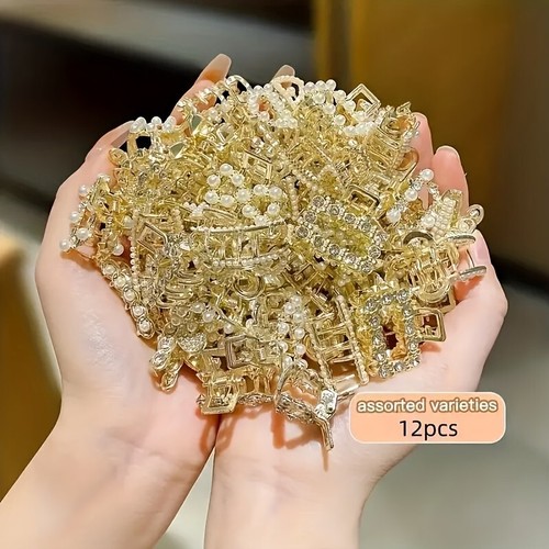 Lindo Súper Flash Perla Mariposa Corazón Metal Pinza para el Cabello Accesorios para el Cabello Reino Unido 12 un. - Imagen 8 de 9