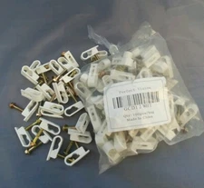 (25 PCS) Perfect Vision GCD12WHT DUAL White RG6 & RG59 Coax Flex Clip 