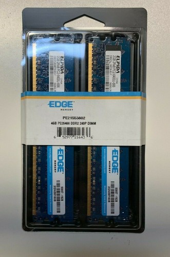 EDGE 4GB 2x 2GB PC2-6400 Desktop DIMM DDR2 800 MHz Non-ECC Memory RAM 6400U 4G - Picture 2 of 5
