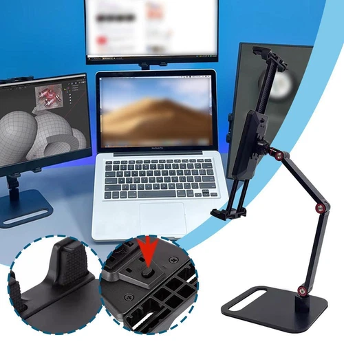 Portable Monitor Stand up to 18" Adjustable 360° Swivel Bracket J9U8 Tablet U3K6