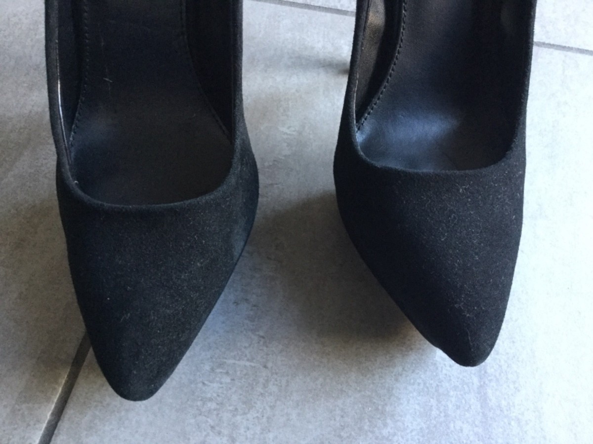 Escarpins Compensés Kurt Geiger/Carvela En Daim Noir - Taille 40 - Plateforme Et Talon Haut - Neuf Sans Emballage