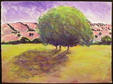 Nancy Denison "Coastal Range" Original Mixed Media Painting 1988 MAKE OFFER!