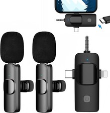 Lavalier Microphone Wireless Audio Video Recording Mini Mic For Android/iPhone