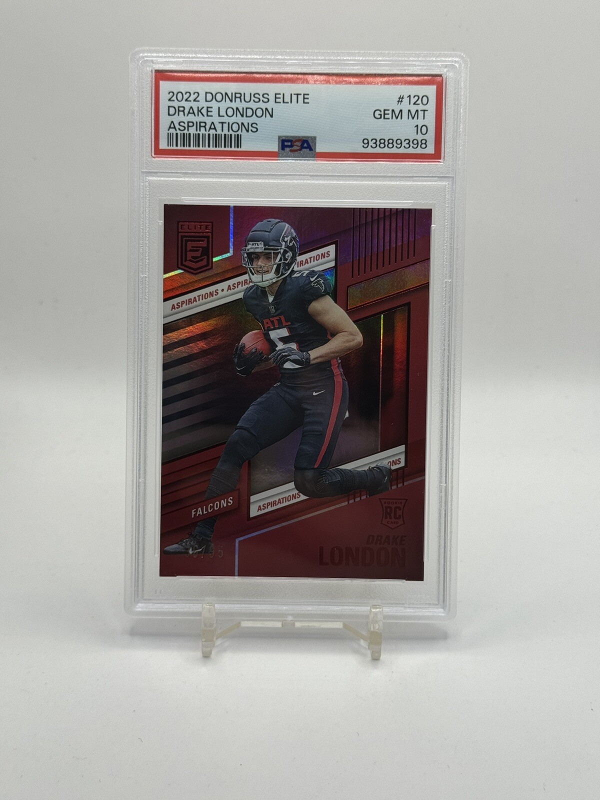 2022 Donruss Elite 120 Drake London Rookie Aspirations 36/95 PSA 10 📈🔥 FALCONS