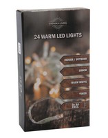 Led Lichterkette 24 Led - 200 Cm / Timer - Innen + AußEn - Batterie Warmweiß