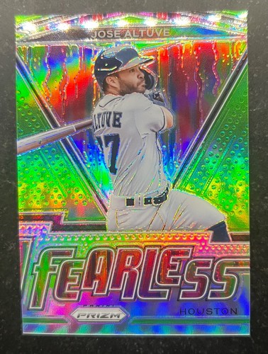 2021 Panini Prizm Fearless Prizms Lime Green Jose Altuve #9 2/125