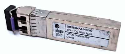 Integra Optics 3HE05894AA.1477-IO 10G SFP+ Transceiver 80km AL7X CWDM
