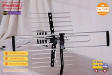 Long Range HD TV Antenna OTA Outdoor VHF UHF 4K 1080P w/ Splitter  Pole