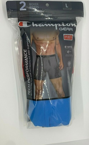 Champion Tech Performance Boxershorts 2er-Pack rot und blau - Bild 3 von 5