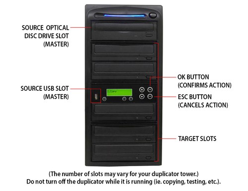 Copiadora duplicadora de unidad de memoria USB SySTOR 1-10 DVD - Imagen 2 de 2