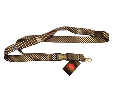 Los Angeles Dodgers Lanyard Neck Tag MLB Keychain Black with white polka dots