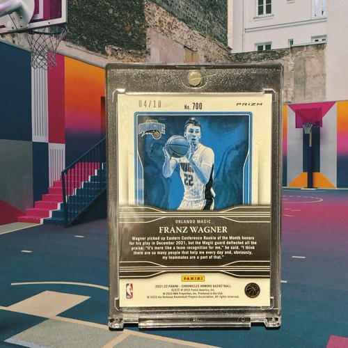 2021 FRANZ WAGNER RC PANINI HONORS REFRACTOR GOLD /10 - Picture 3 of 3