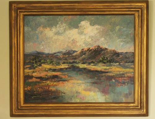 Charles Rubino - (1896-1973) Original Oil on Board - Beautiful Landscape - Picture 2 of 6