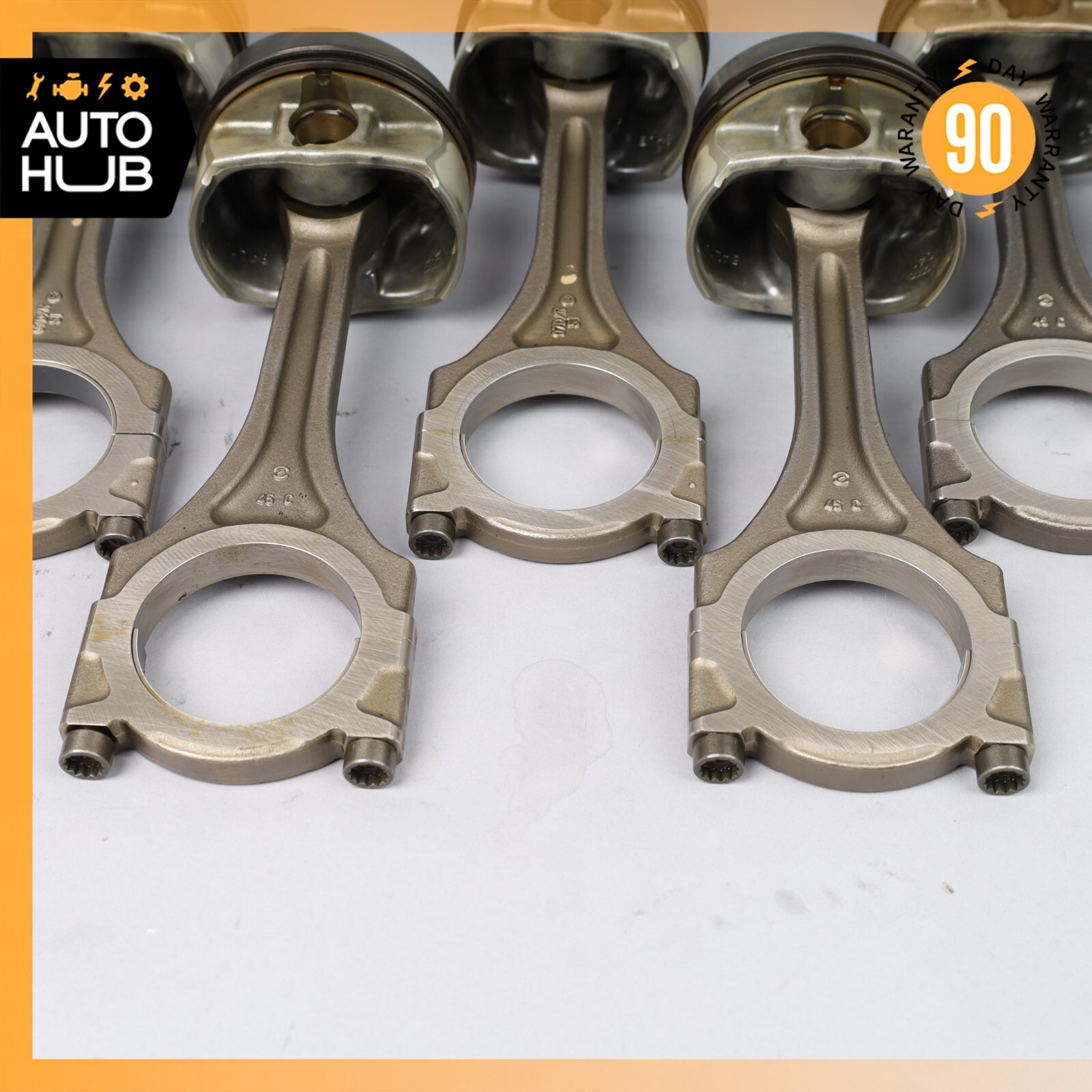 03-13 Bentley Continental GTC GT 6.0L Engine Motor Piston Connecting Rod Set 59k
