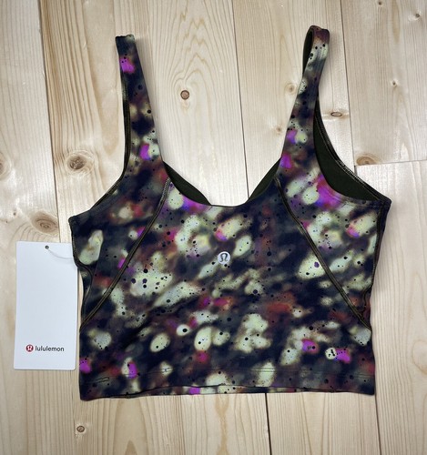 Lululemon Align Cropped Tank Women's Size 4 Color Soft Focus Splatter Multicolor - Picture 7 of 10